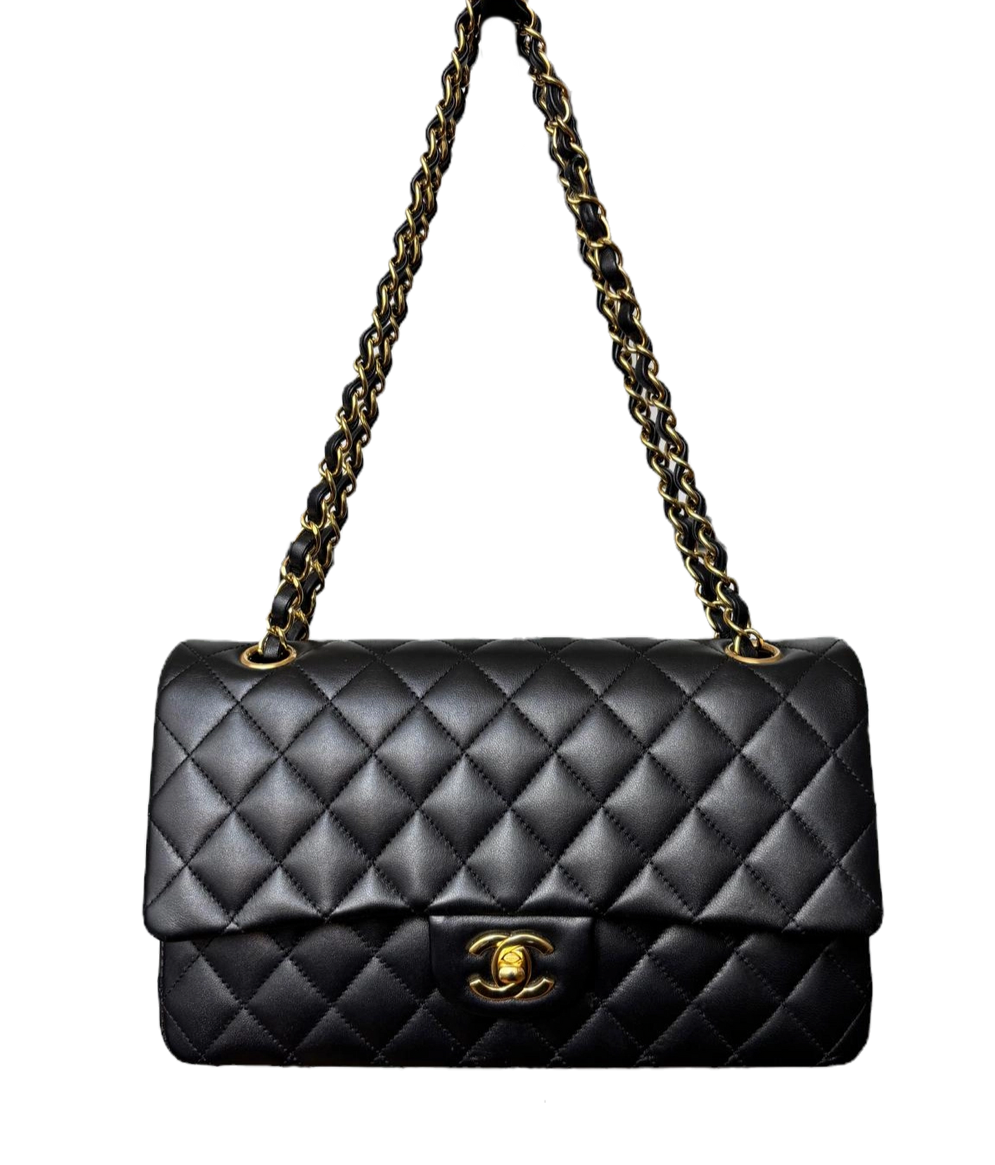 Chanel Classic Medium Double Flap Bag – Rectangular, Black Quilted Lambskin image 0