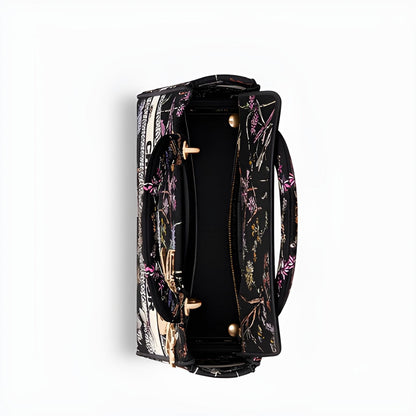 Medium Lady D-Lite Bag, Black Multicolor Dior Herbarium Embroidery image 2