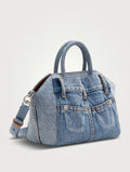Givenchy Blue Mini Antigona Lock Denim Bag image 0