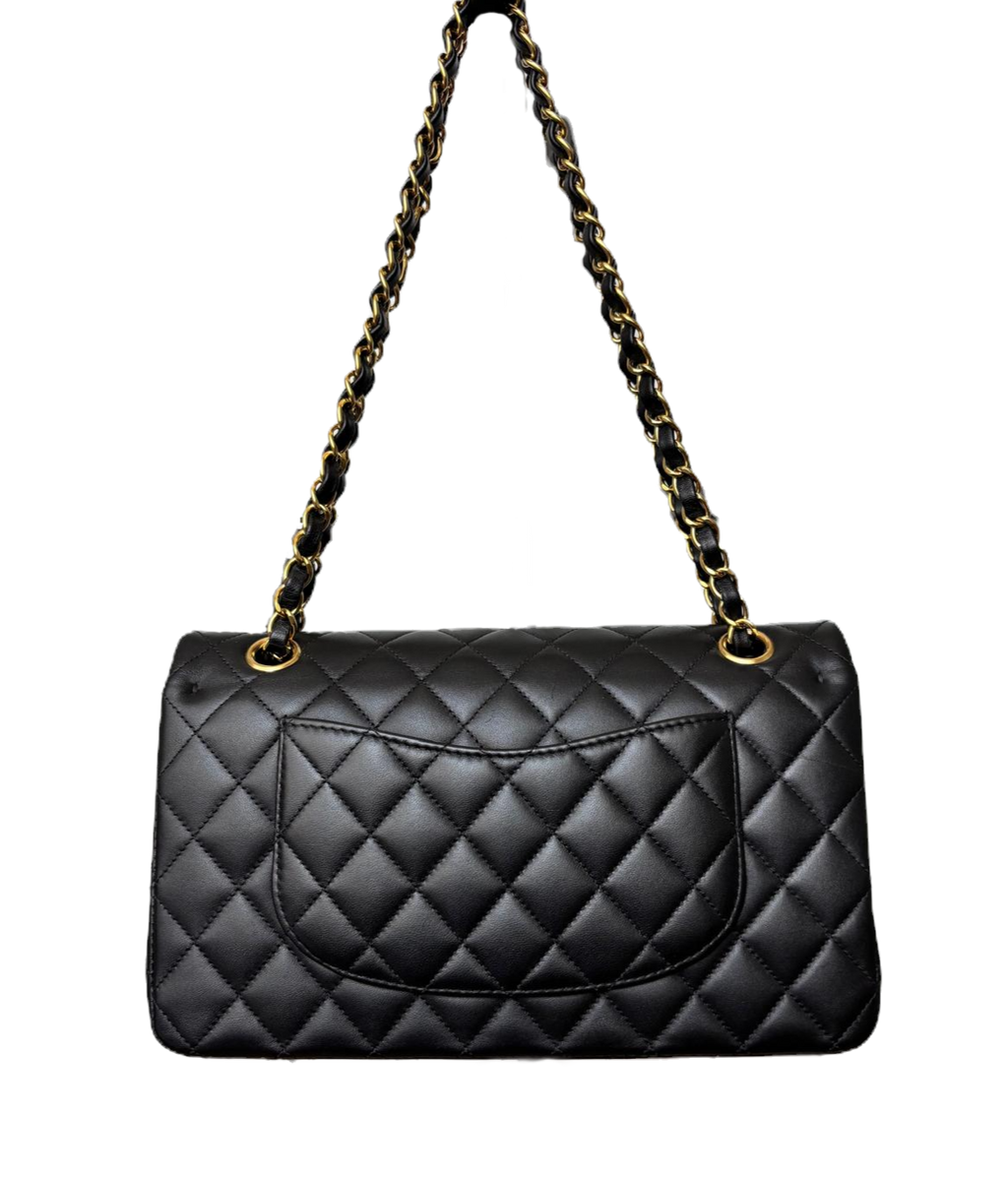 Chanel Classic Medium Double Flap Bag – Rectangular, Black Quilted Lambskin image 2