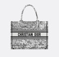 Dior Medium Black & White Plan de Paris Embroidery Book Tote bag image 0