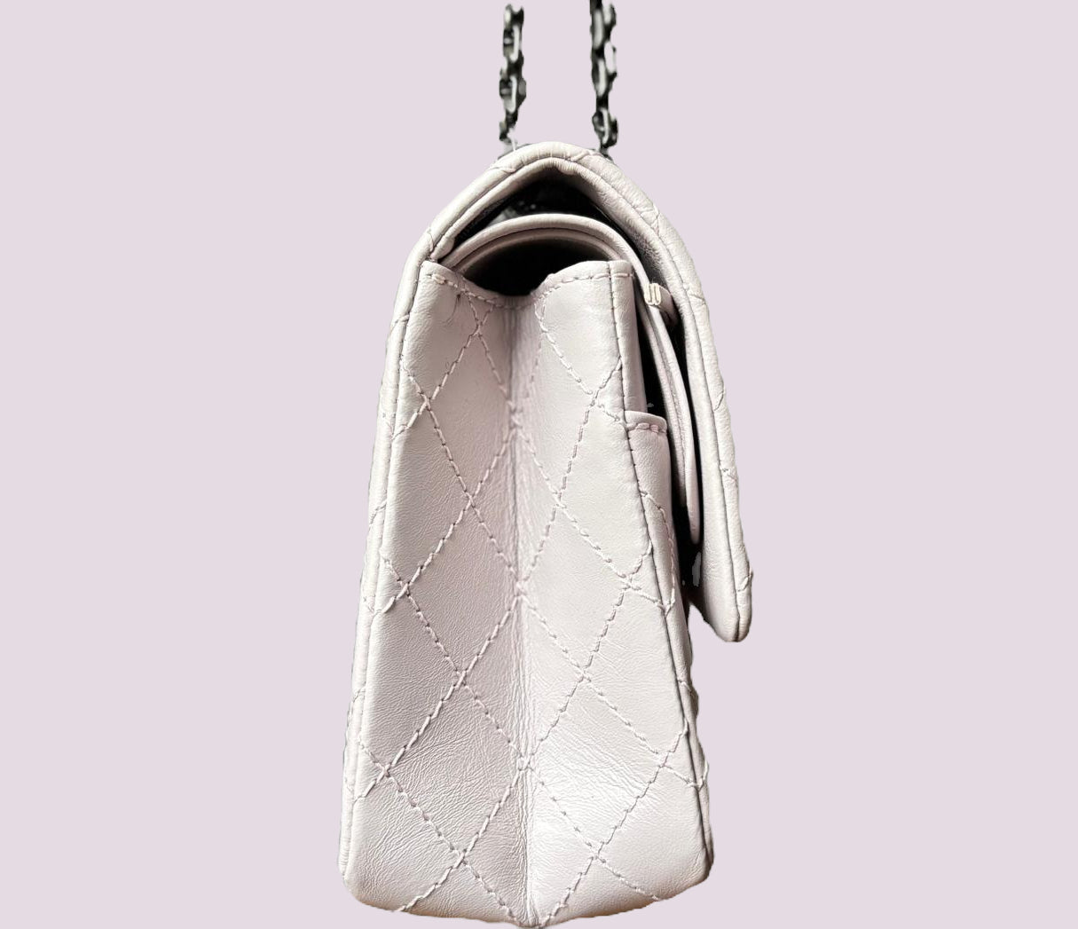 Chanel 2.55 Reissue Flap Bag Rare Lilac with Ruthenium Hardware image 2