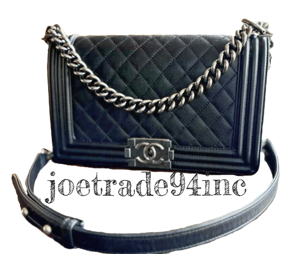 Chanel Quilted Caviar Medium BOY Flap Bag image 0