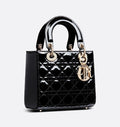 Small Lady Dior Bag Black Patent Cannage Calfskin image 0
