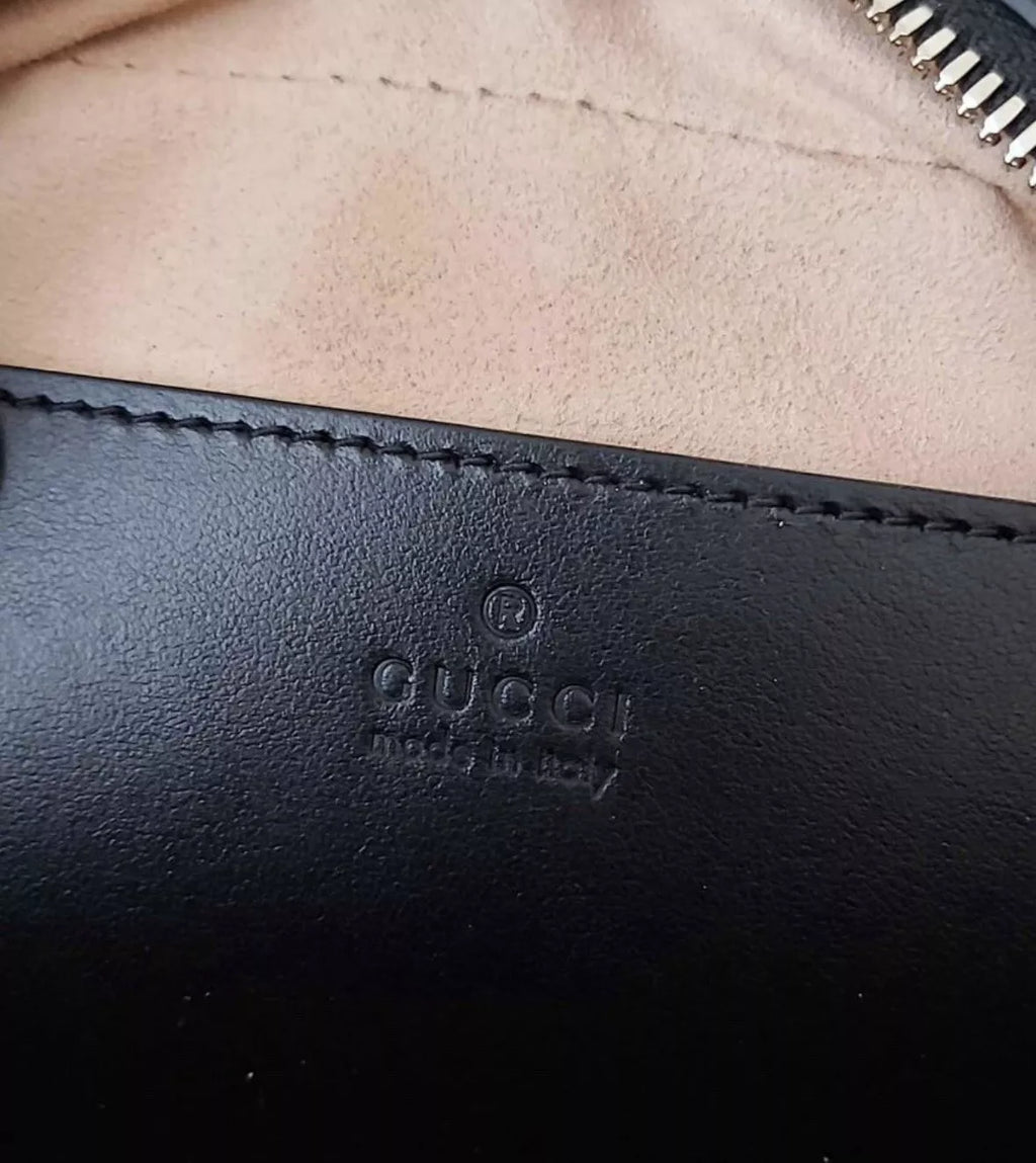 Gucci GG Marmont Chevron/Matelasse Shoulder Bag Small Black Leather image 2