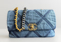 23C Denim Large Chanel 19 Flap