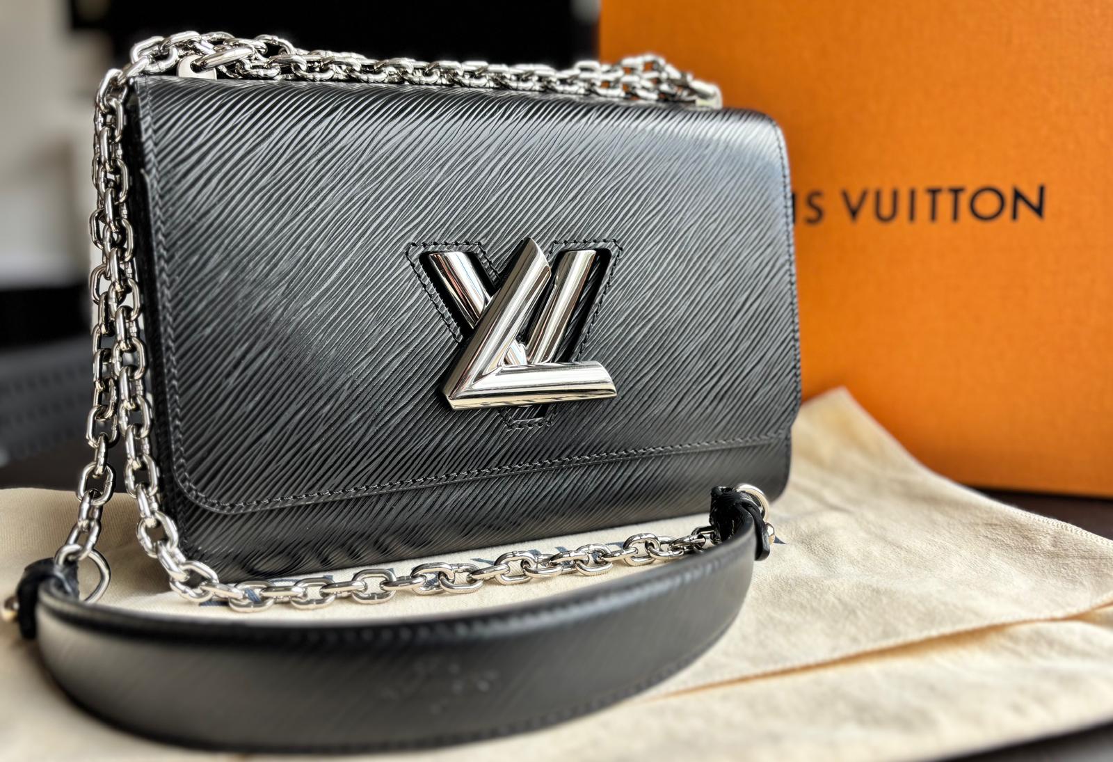 حقيبة لويس فويتون تويست إم إم من جلد إيبي الأسود