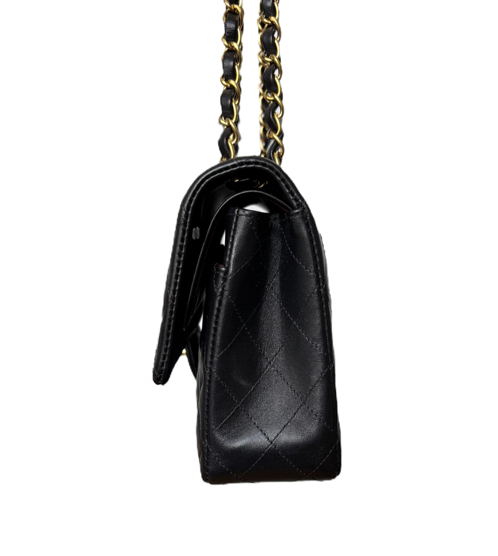Chanel Classic Medium Double Flap Bag – Rectangular, Black Quilted Lambskin image 9