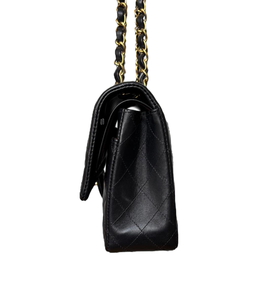 Chanel Classic Medium Double Flap Bag – Rectangular, Black Quilted Lambskin image 9
