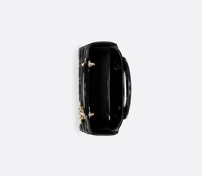 Small Lady Dior Bag Black Patent Cannage Calfskin image 3