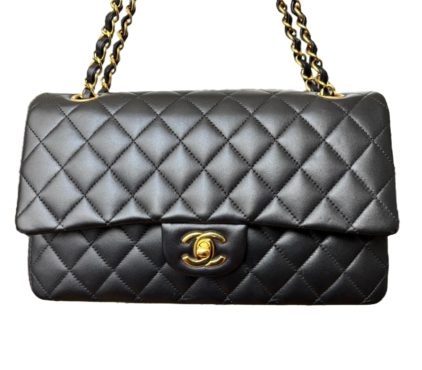 Chanel Classic Medium Double Flap Bag – Rectangular, Black Quilted Lambskin image 1