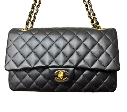 Chanel Classic Medium Double Flap Bag – Rectangular, Black Quilted Lambskin image 1