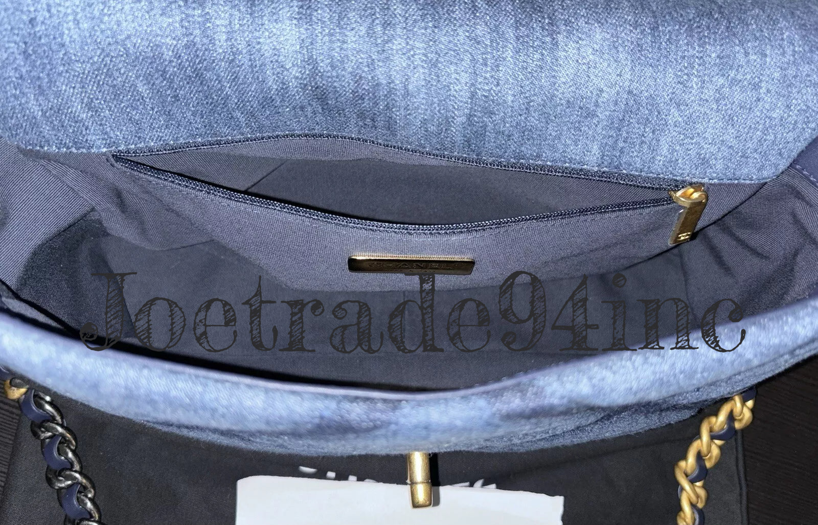 23C Denim Large Chanel 19 Flap image 10