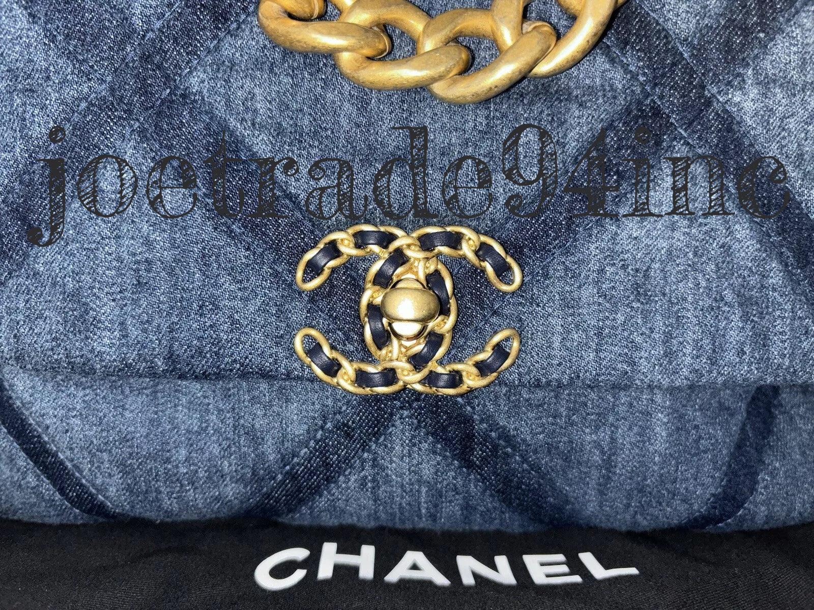 23C Denim Large Chanel 19 Flap image 2