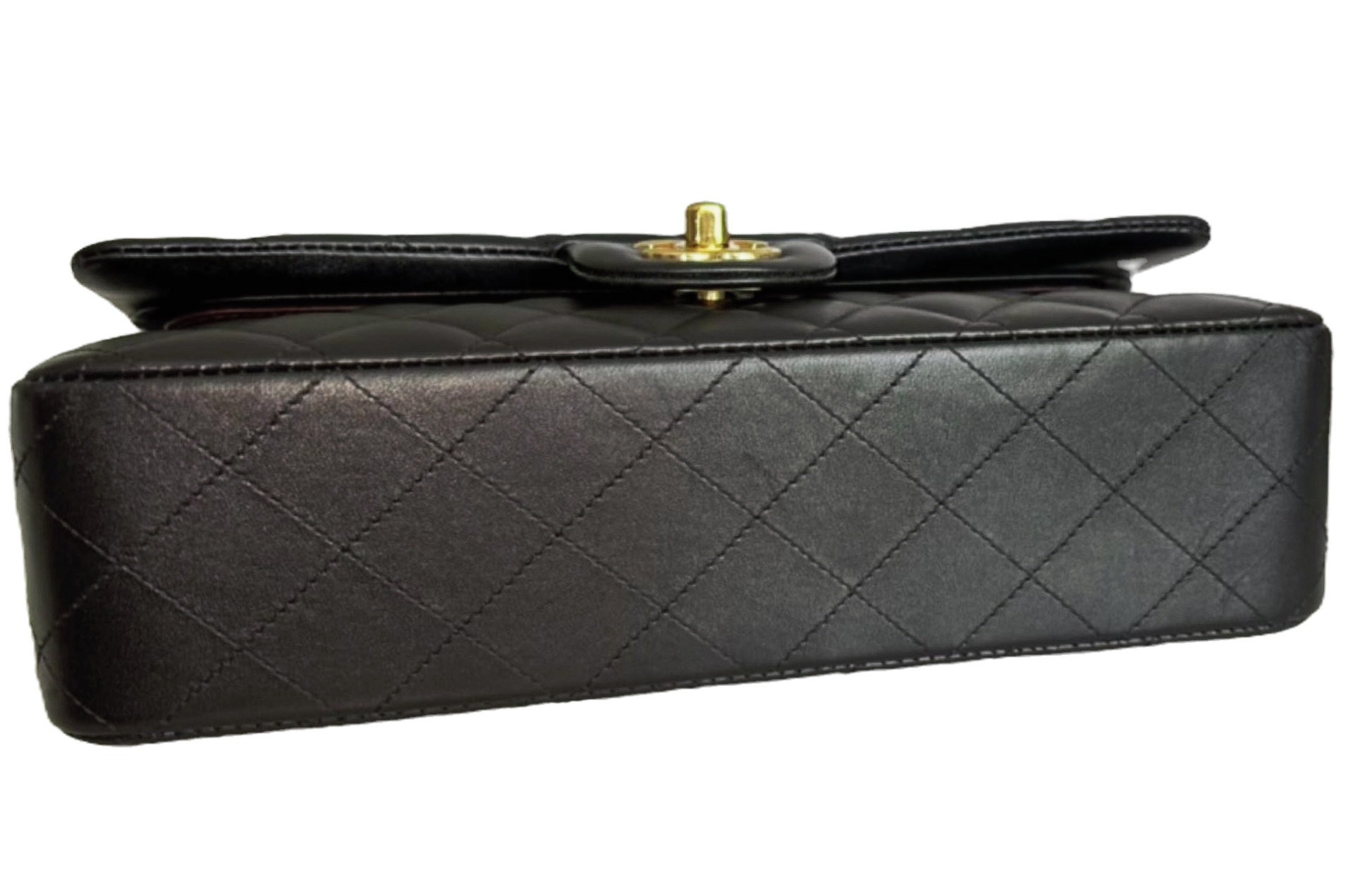 Chanel Classic Medium Double Flap Bag – Rectangular, Black Quilted Lambskin image 10
