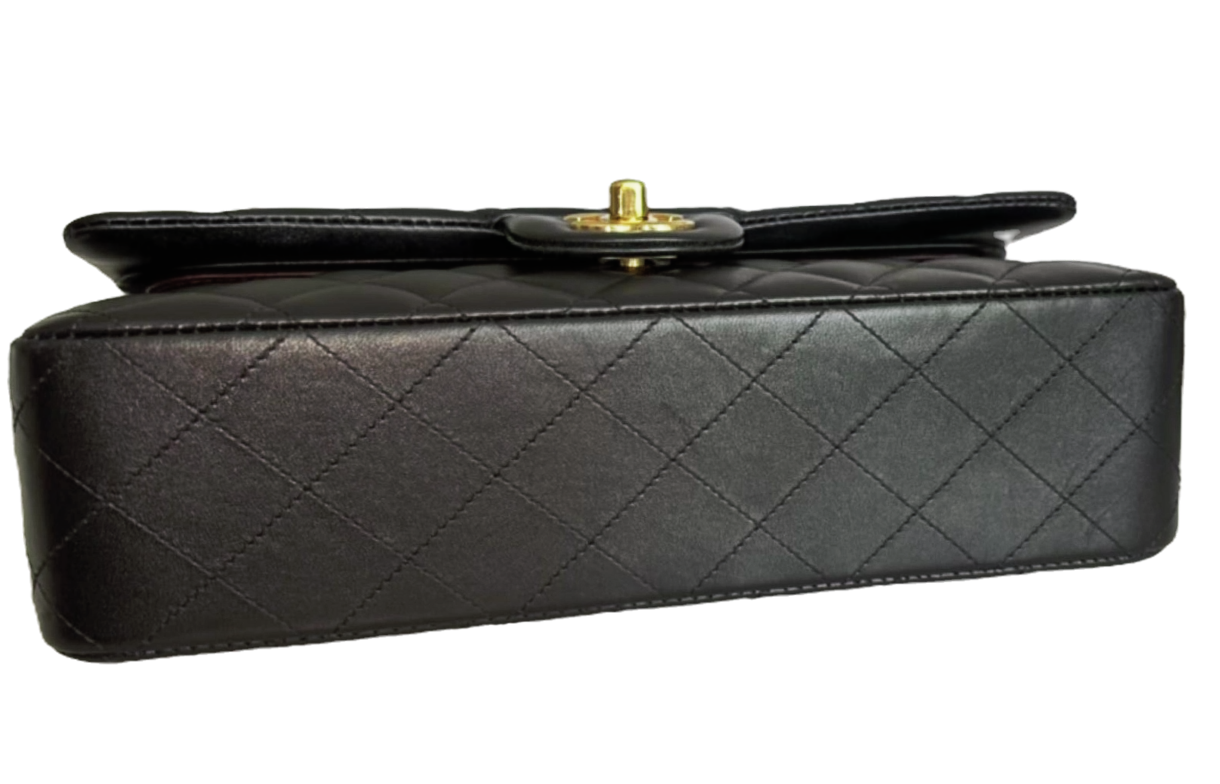 Chanel Classic Medium Double Flap Bag – Rectangular, Black Quilted Lambskin image 10