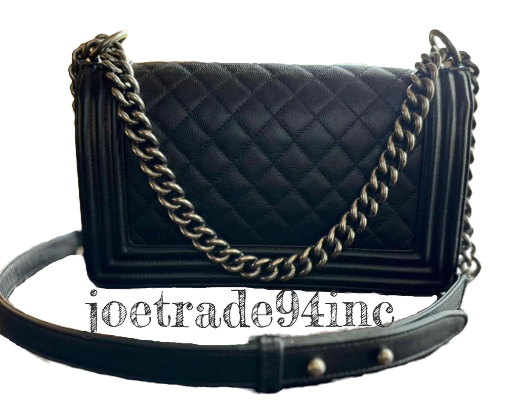 Chanel Quilted Caviar Medium BOY Flap Bag image 2