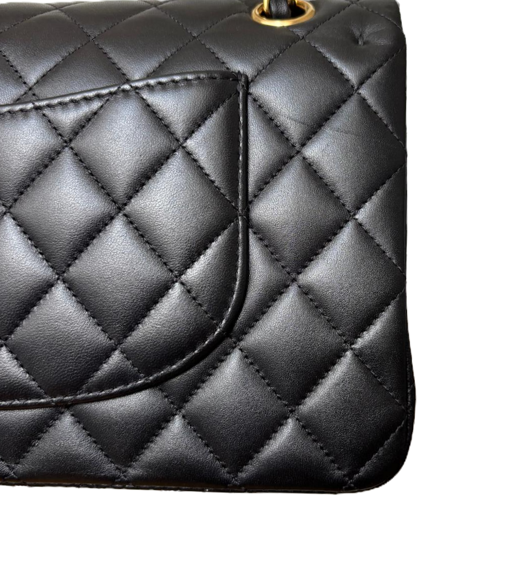 Chanel Classic Medium Double Flap Bag – Rectangular, Black Quilted Lambskin image 6