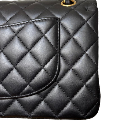 Chanel Classic Medium Double Flap Bag – Rectangular, Black Quilted Lambskin image 6