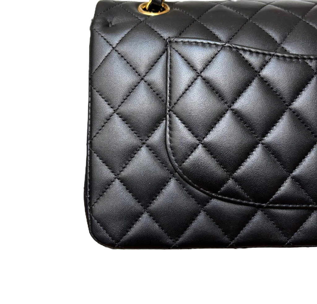 Chanel Classic Medium Double Flap Bag – Rectangular, Black Quilted Lambskin image 7