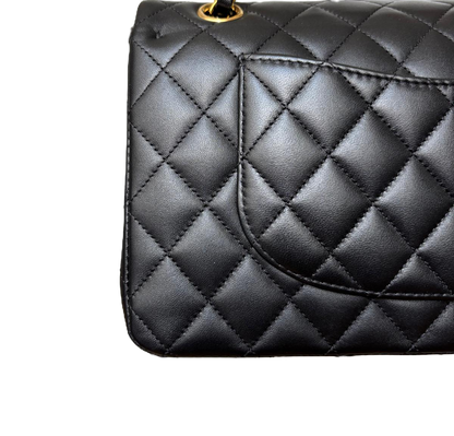 Chanel Classic Medium Double Flap Bag – Rectangular, Black Quilted Lambskin image 7