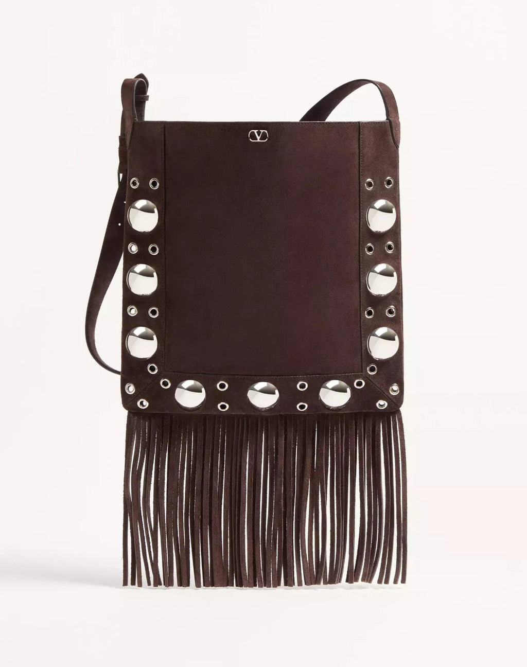 VALENTINO GARAVANI_  NELLCÔTE SUEDE SHOULDER BAG WITH FRINGES image 0