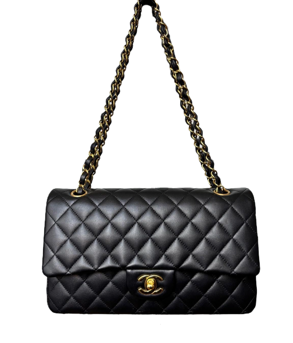 Chanel Classic Medium Double Flap Bag – Rectangular, Black Quilted Lambskin image 0