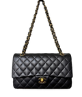 Chanel Classic Medium Double Flap Bag – Rectangular, Black Quilted Lambskin image 0