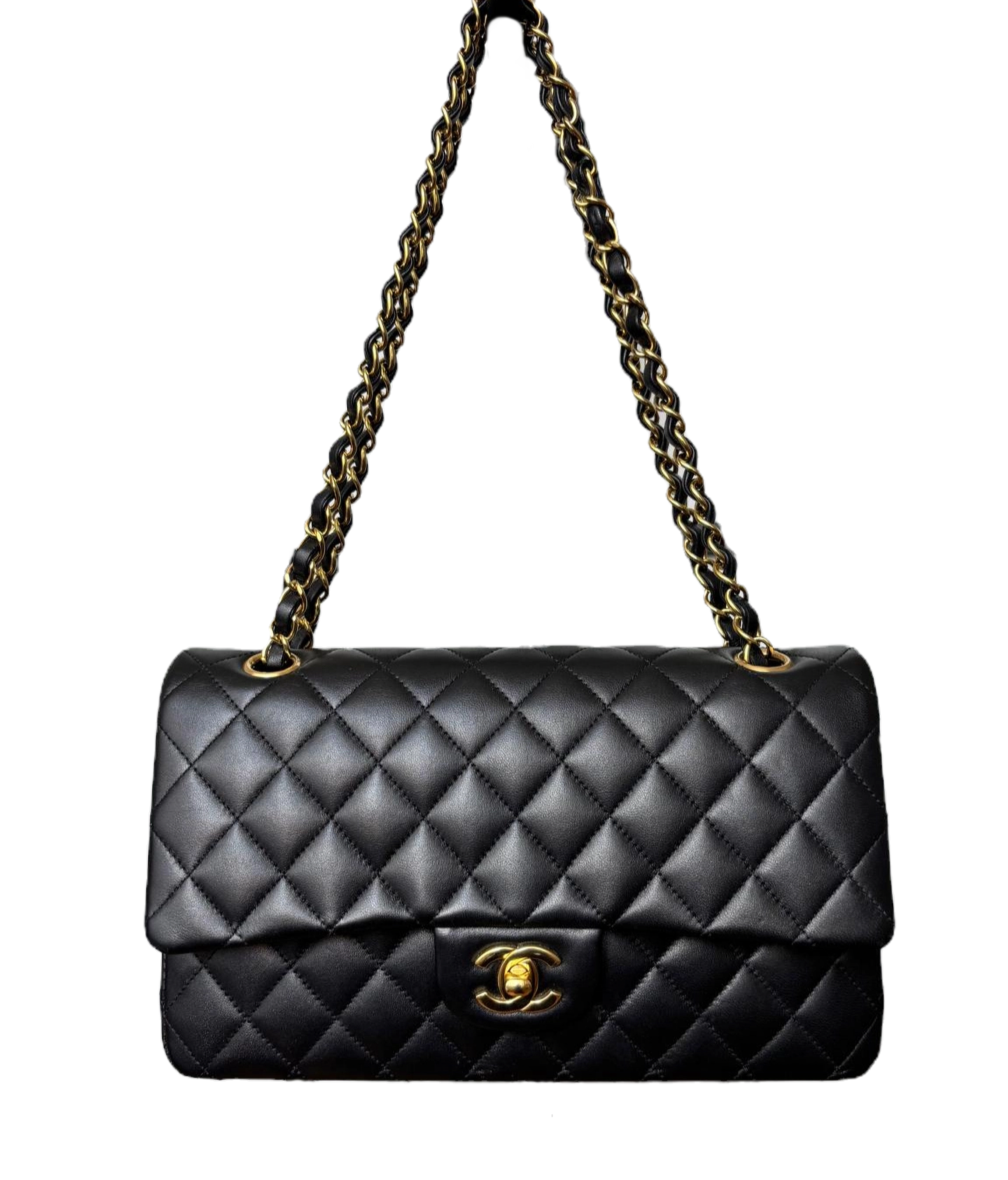 Chanel Classic Medium Double Flap Bag – Rectangular, Black Quilted Lambskin image 0