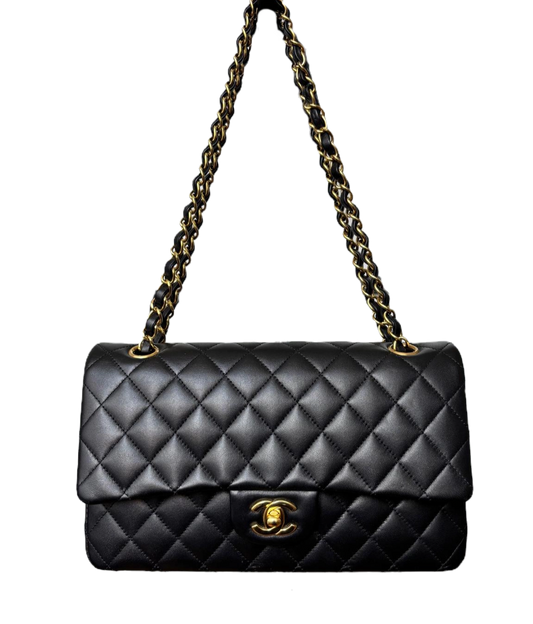 Chanel Classic Medium Double Flap Bag – Rectangular, Black Quilted Lambskin image 0