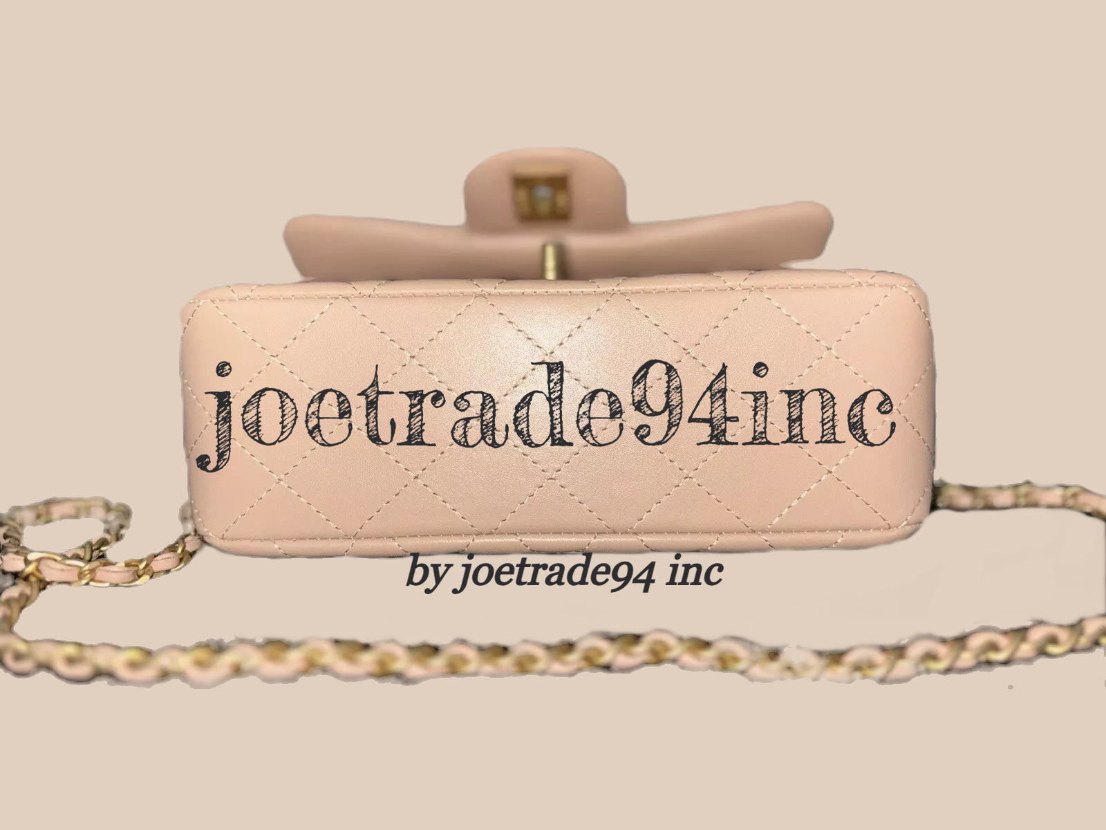 Chanel Lambskin Quilted Mini Top Handle Flap Bag In Beige image 8